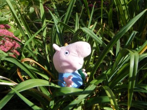 Image for Peppa pig in the garden in Spanish