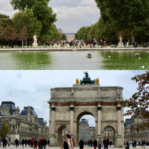 Les Jardins des Tuileries mènent au Musée du Louvre