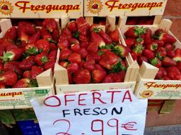Las fresas españolas son de Huelva en Andalucía